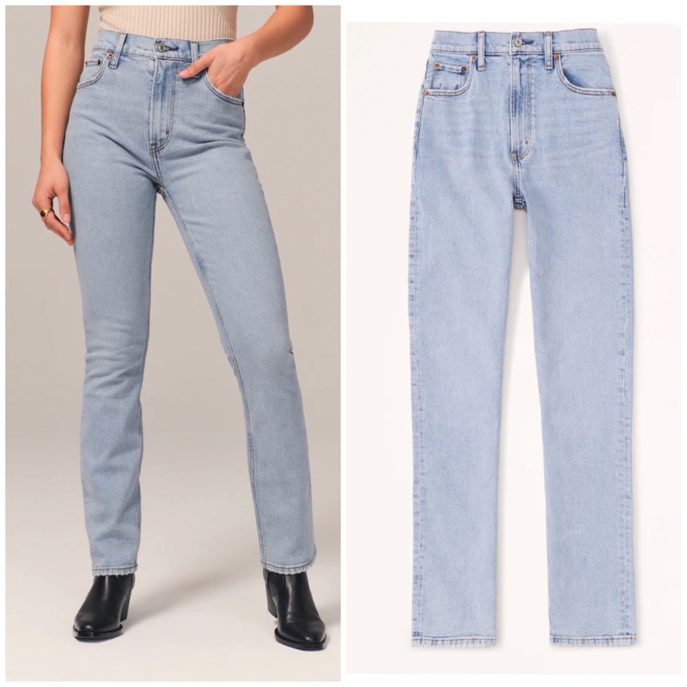 Abercrombie & Fitch Ultra High Rise 90s Slim Straight Jean Curve Love Size 29/8